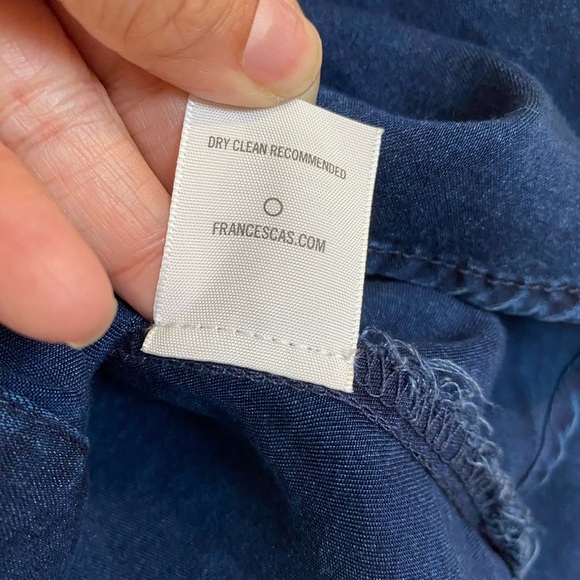 Harper Women’s Blue Western Embroidered Denim Button-Up Shirt - Picture 6 of 14